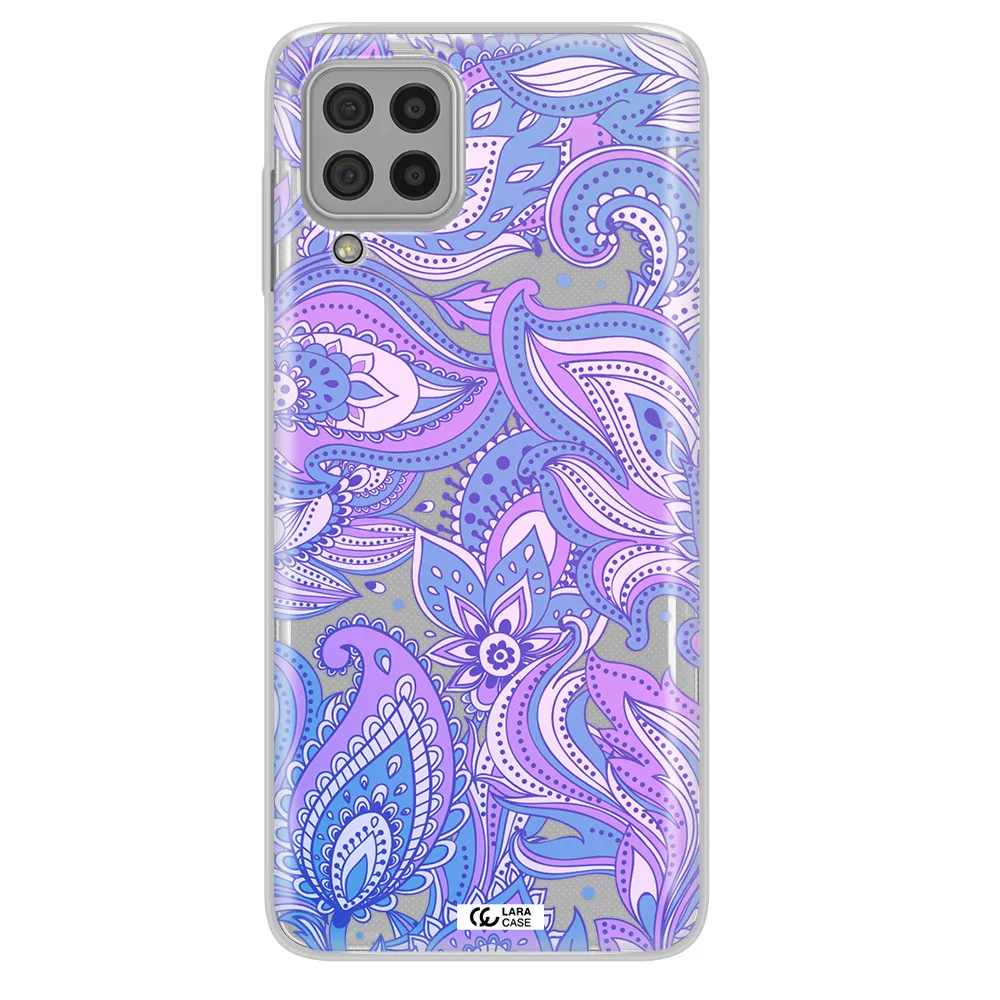 Purple Paisley Samsung A22 4g Clear TPU Case
