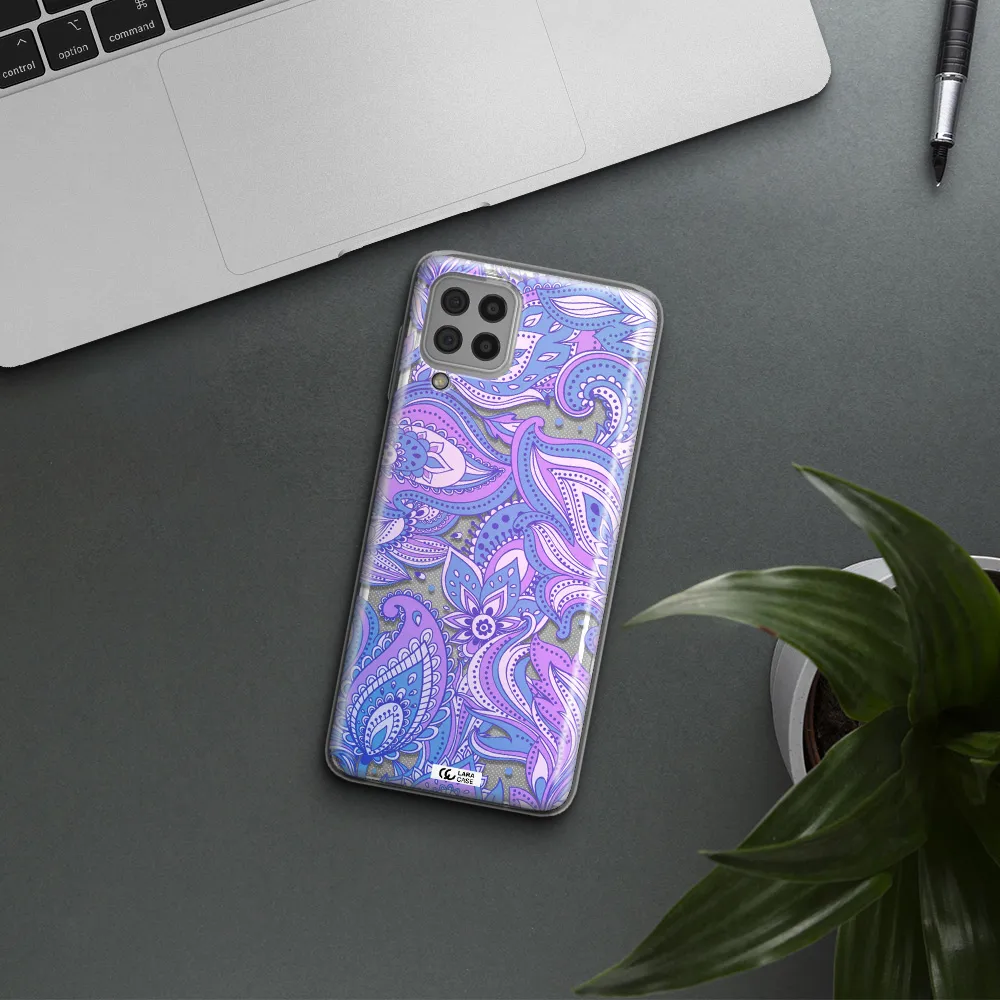 Purple Paisley Samsung A22 4g Clear TPU Case