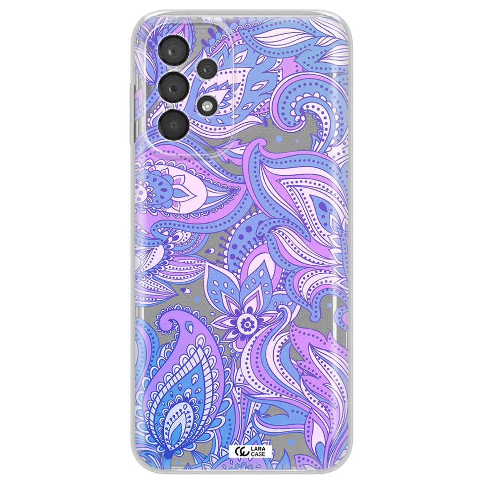 Purple Paisley Samsung A23 5G Clear Tpu Case