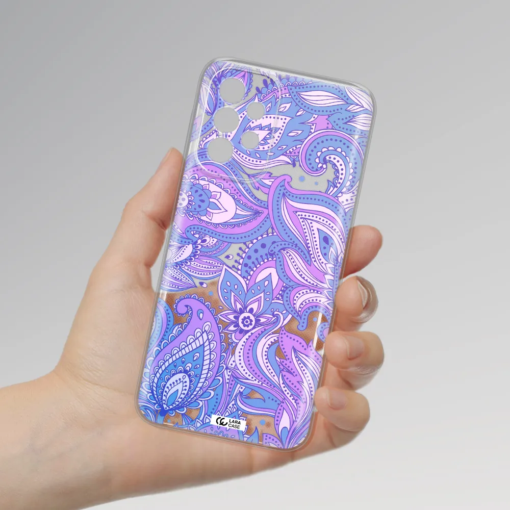 Purple Paisley Samsung A23 5G Clear Tpu Case