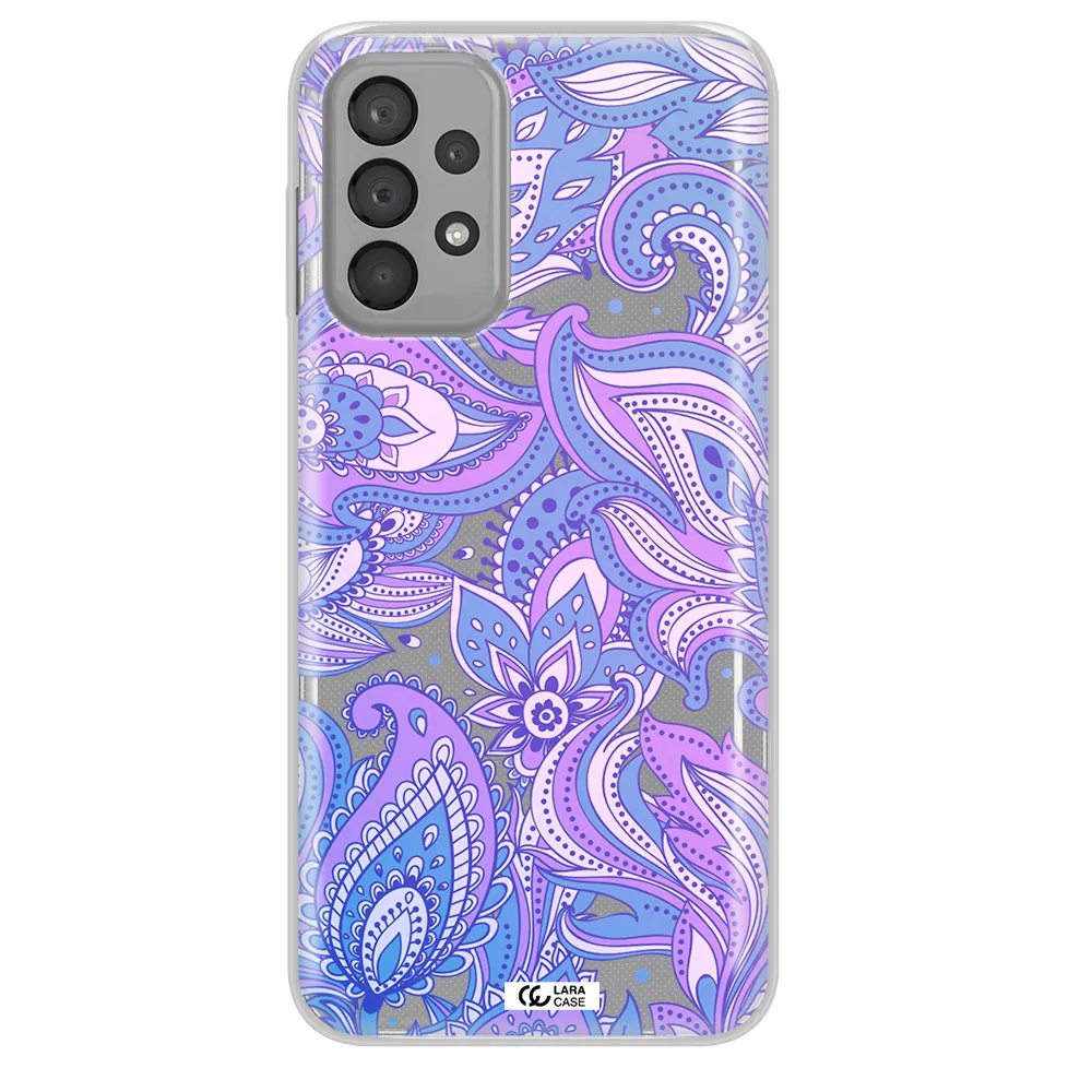 Purple Paisley Samsung A23 Clear TPU Case
