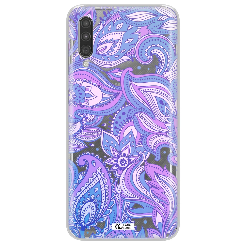 Purple Paisley Samsung A30S Clear TPU Case