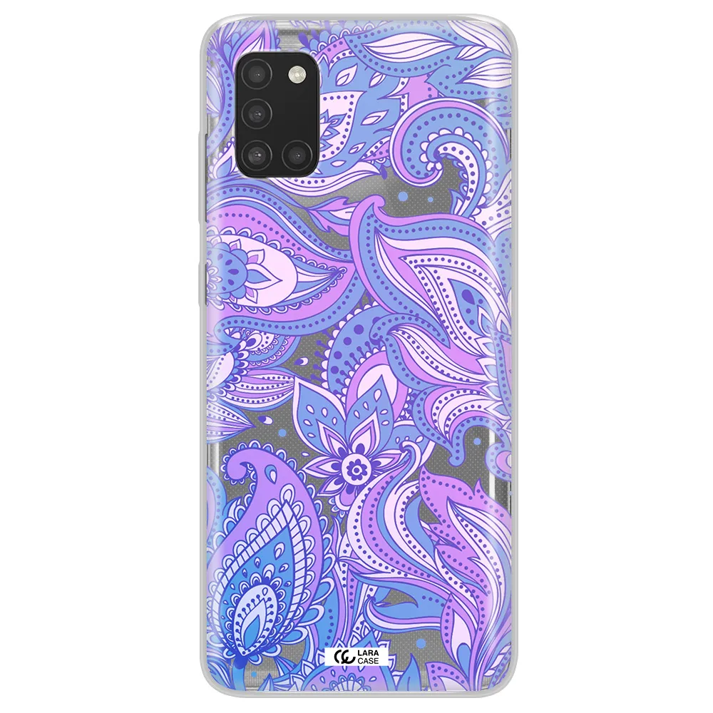 Purple Paisley Samsung A31 Clear TPU Case