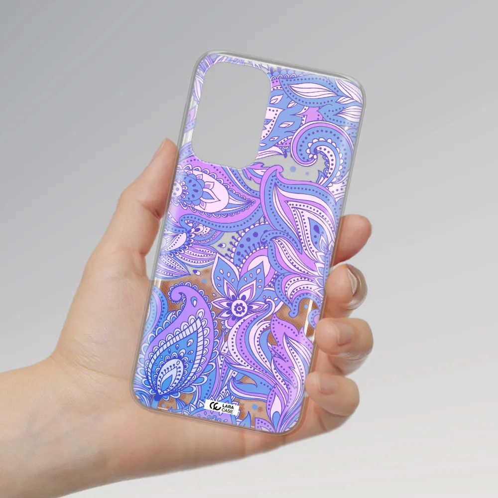 Purple Paisley Samsung A33 Clear TPU Case
