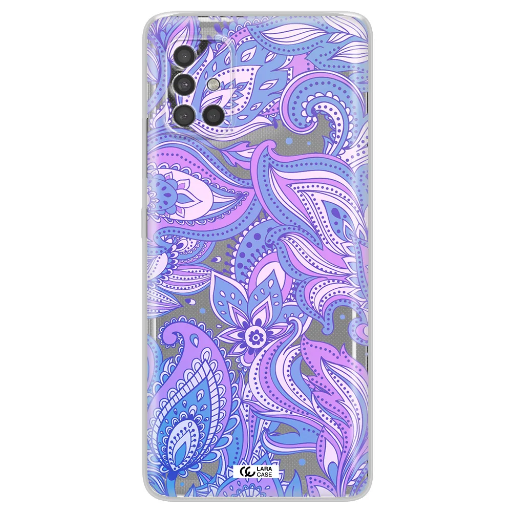 Purple Paisley Samsung A40S Clear Tpu Case