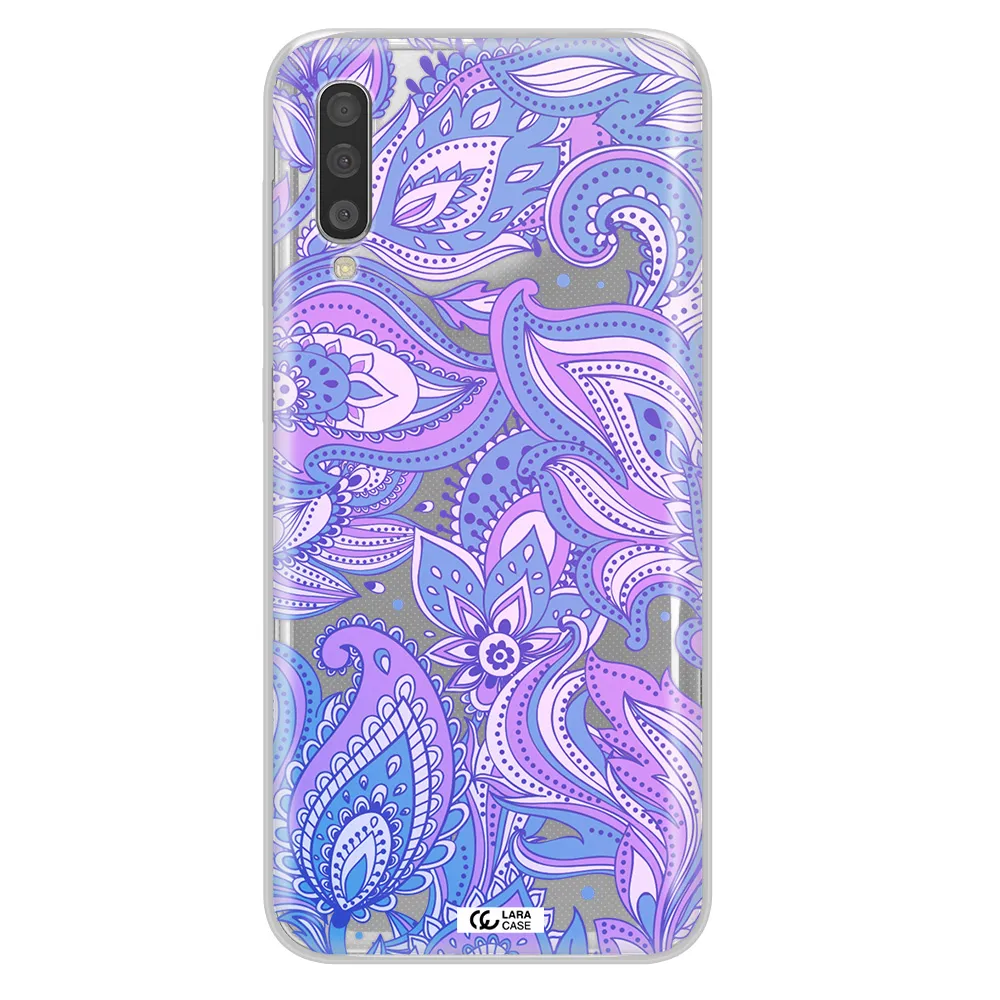 Purple Paisley Samsung A50S Clear Tpu Case