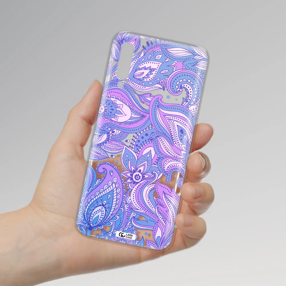 Purple Paisley Samsung A50S Clear Tpu Case