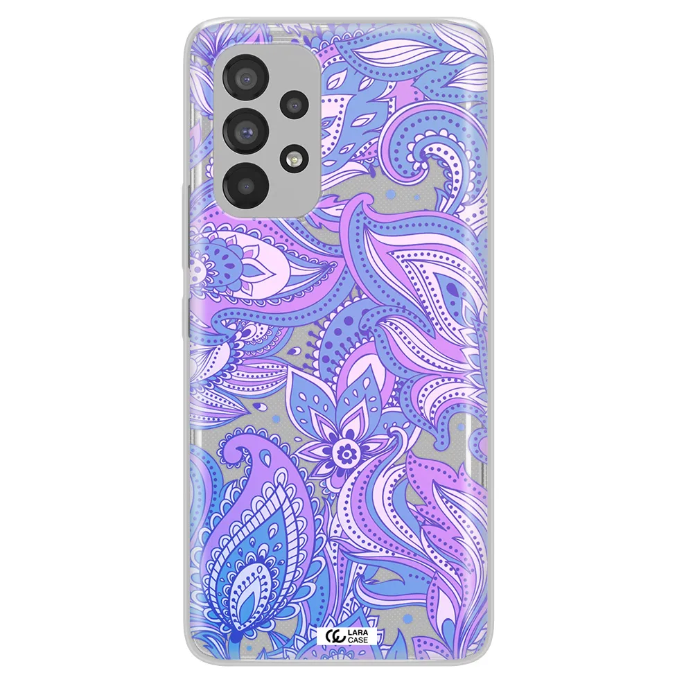 Purple Paisley Samsung A53 Clear TPU Case