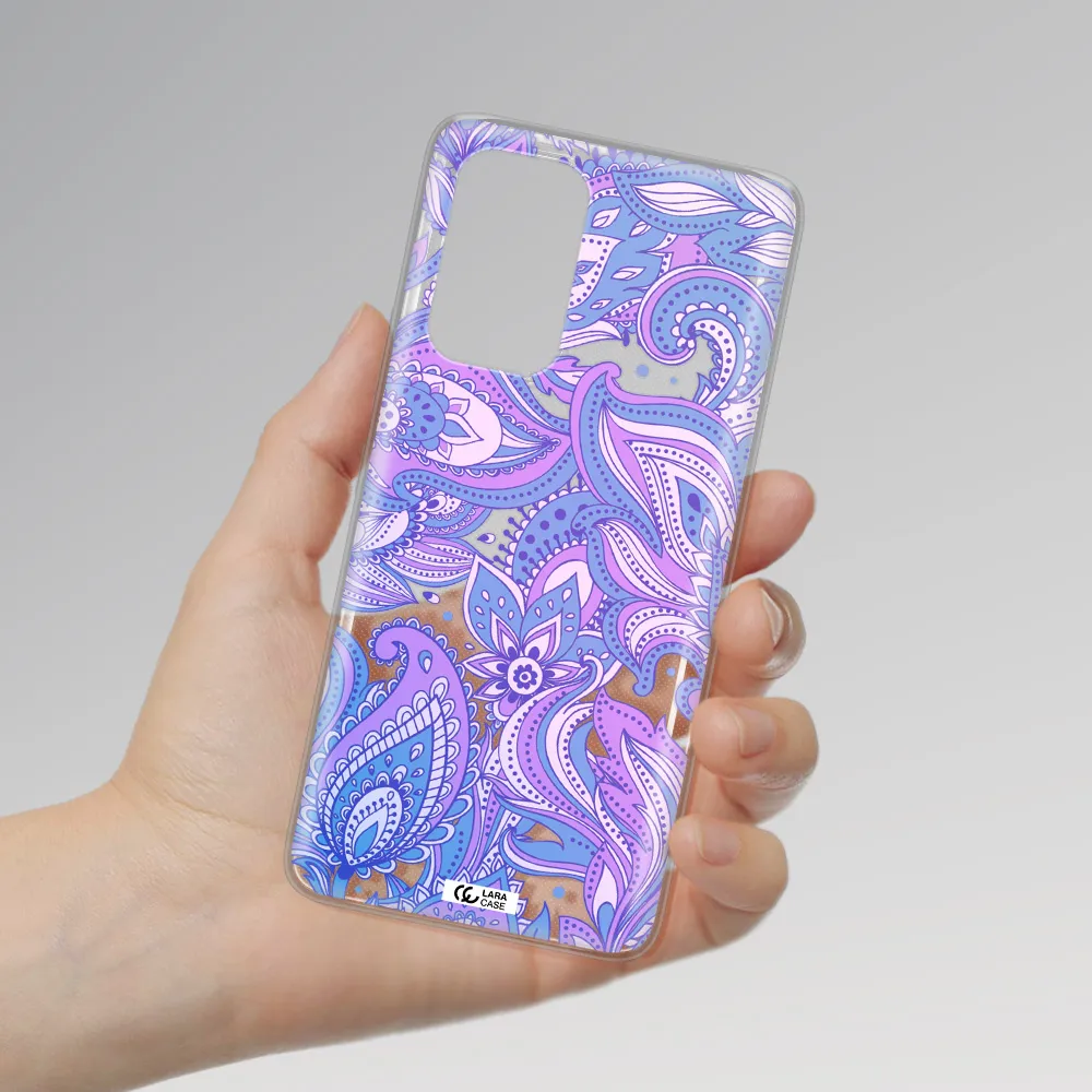 Purple Paisley Samsung A53 Clear TPU Case