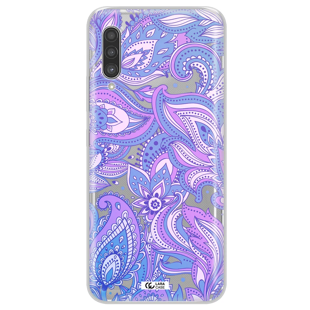Purple Paisley Samsung A90 Clear TPU Case