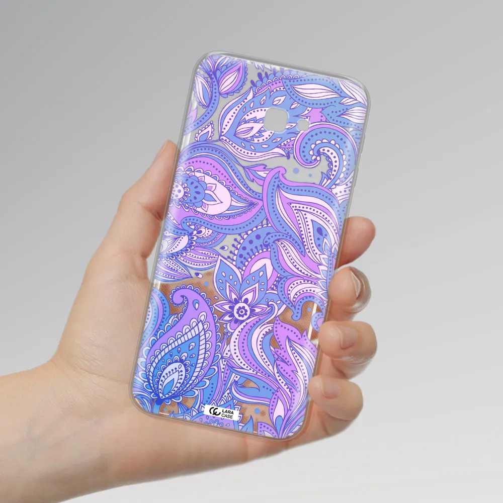 Purple Paisley Samsung J4 Plus Clear TPU Case