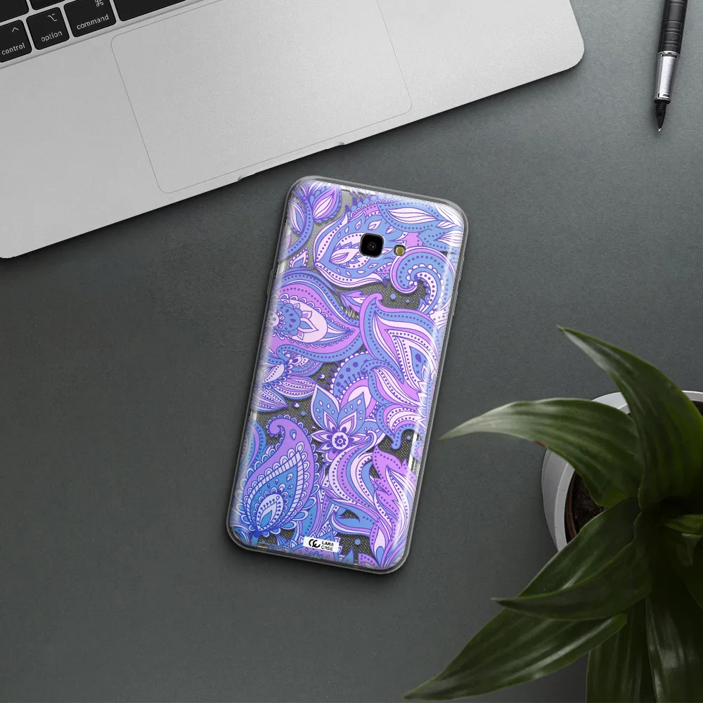 Purple Paisley Samsung J4 Plus Clear TPU Case