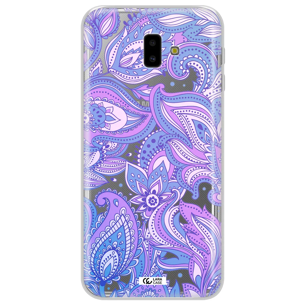 Purple Paisley Samsung J6 Plus Clear TPU Case