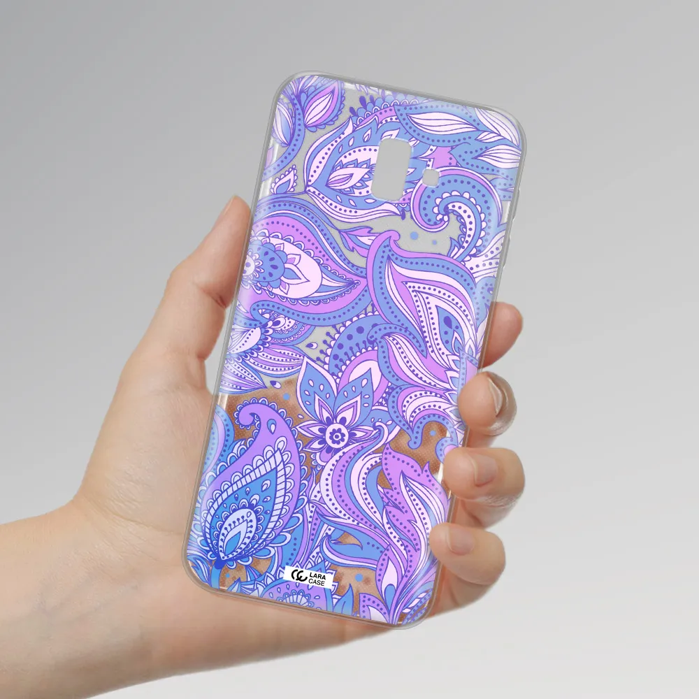 Purple Paisley Samsung J6 Plus Clear TPU Case