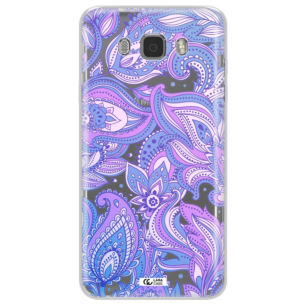 Purple Paisley Samsung J7 2016 Clear TPU Case