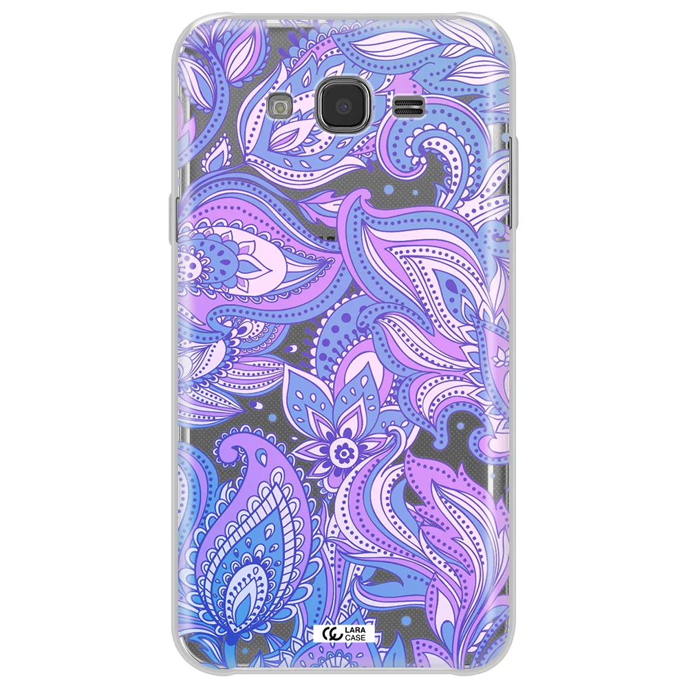 Purple Paisley Samsung J7 Clear TPU Case