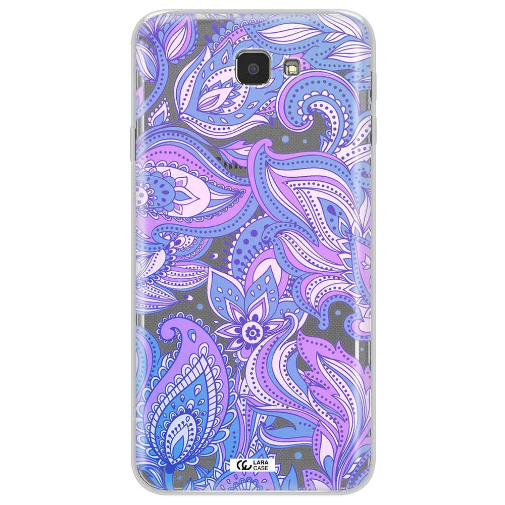 Purple Paisley Samsung J7 Prim Clear TPU Case