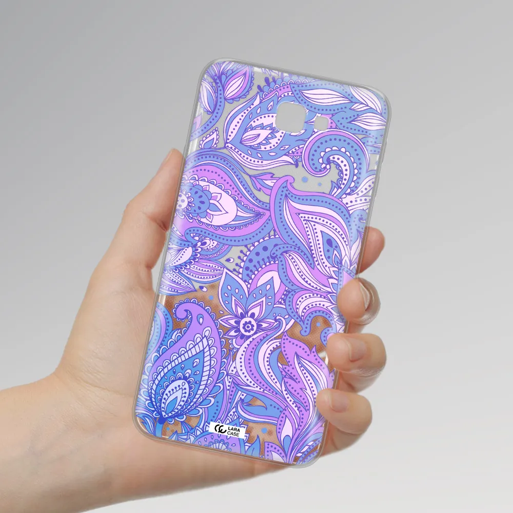 Purple Paisley Samsung J7 Prim Clear TPU Case
