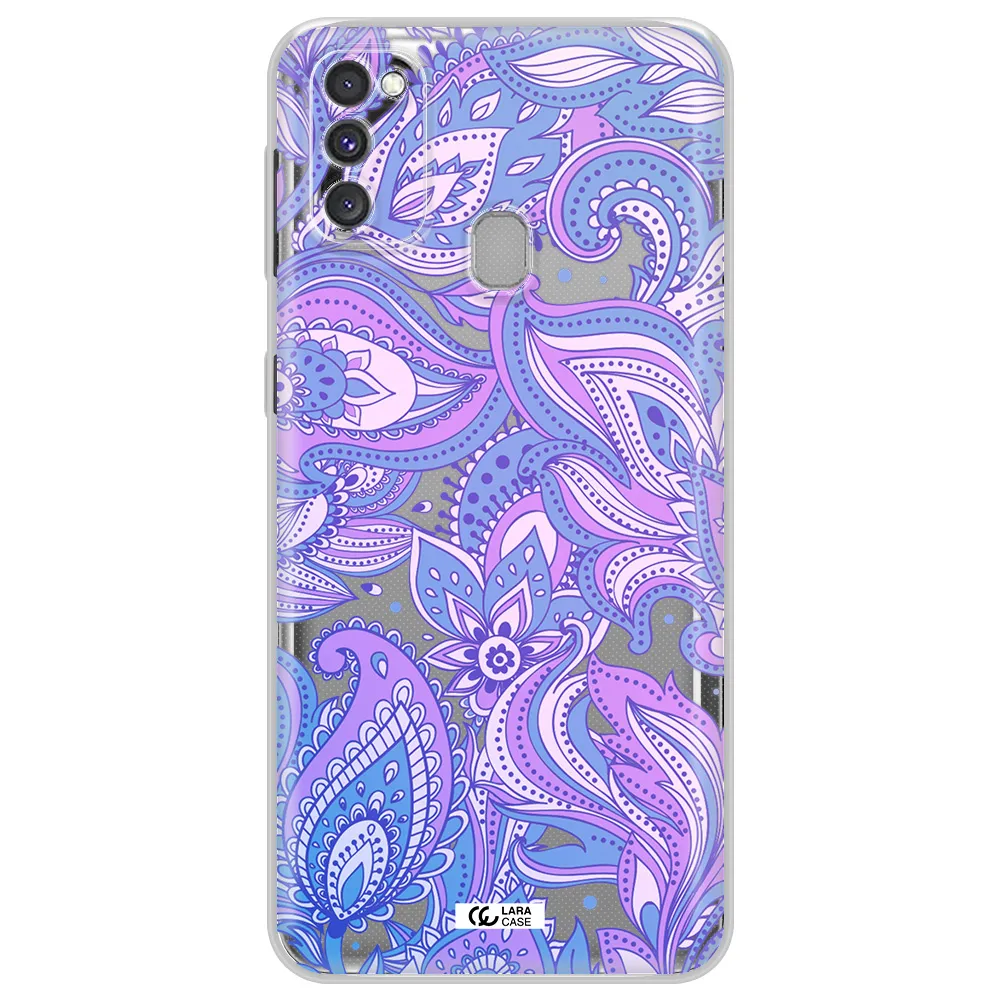 Purple Paisley Samsung M30S Clear TPU Case