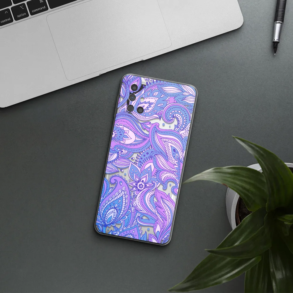 Purple Paisley Samsung M31S Clear TPU Case