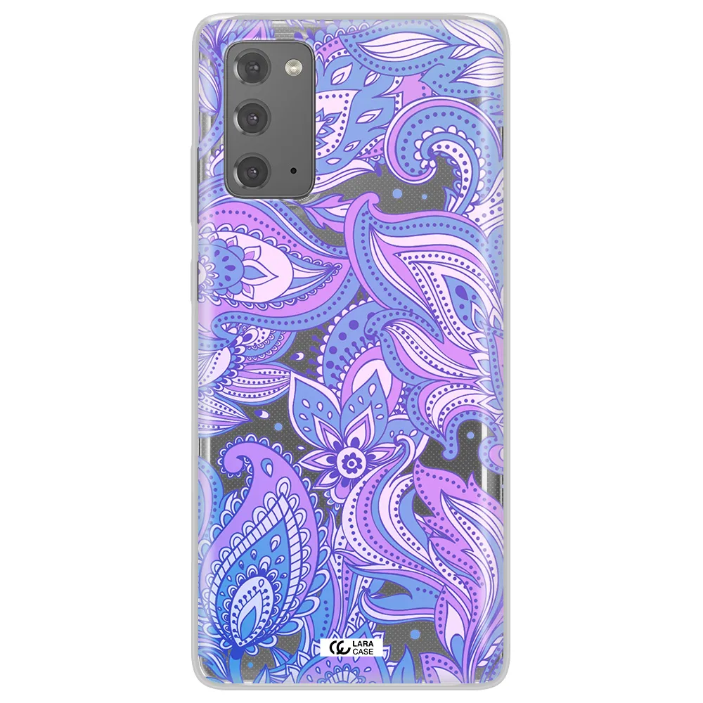 Purple Paisley Samsung Note 20 Clear TPU Case