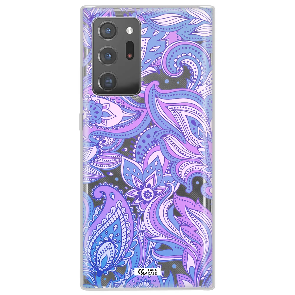 Purple Paisley Samsung Note 20 Ultra Clear TPU Case