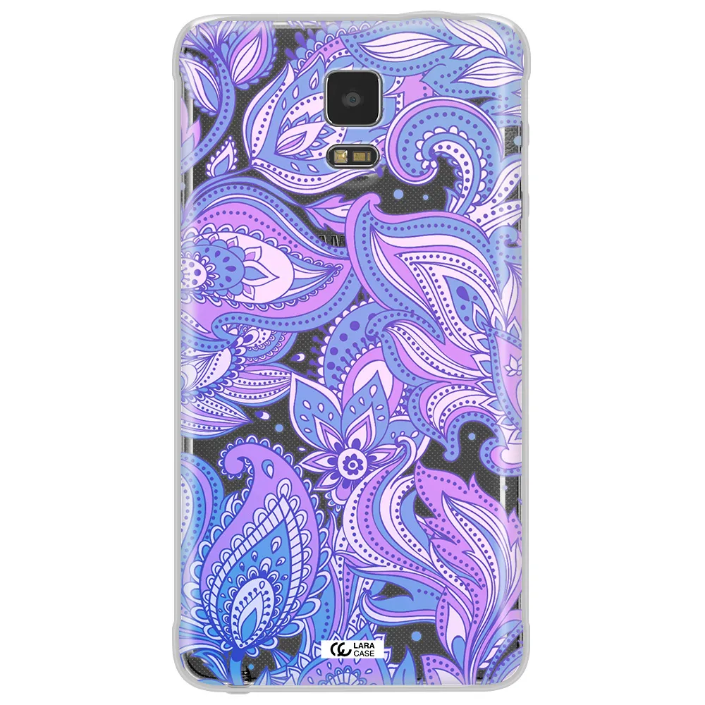 Purple Paisley Samsung Note 4 Clear TPU Case