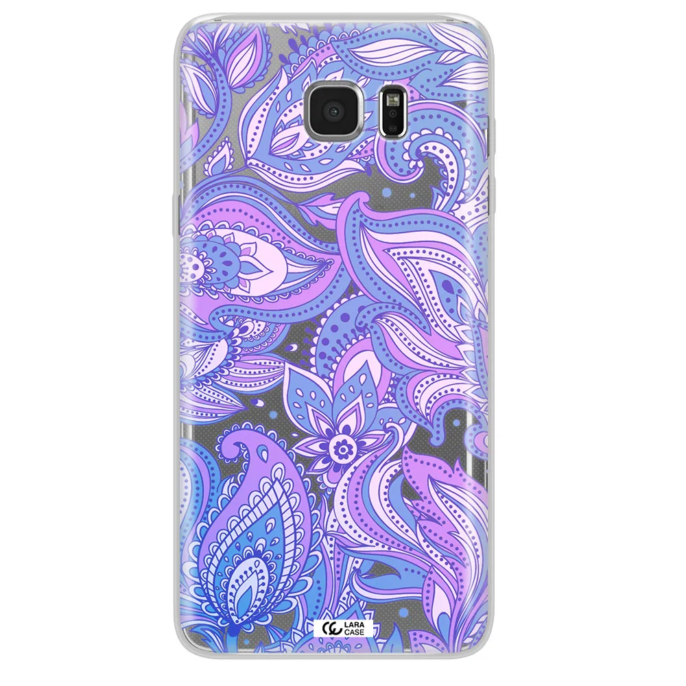 Purple Paisley Samsung Note 5 Clear TPU Case