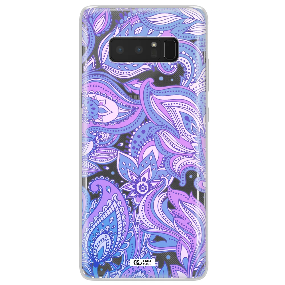 Purple Paisley Samsung Note 8 Clear TPU Case
