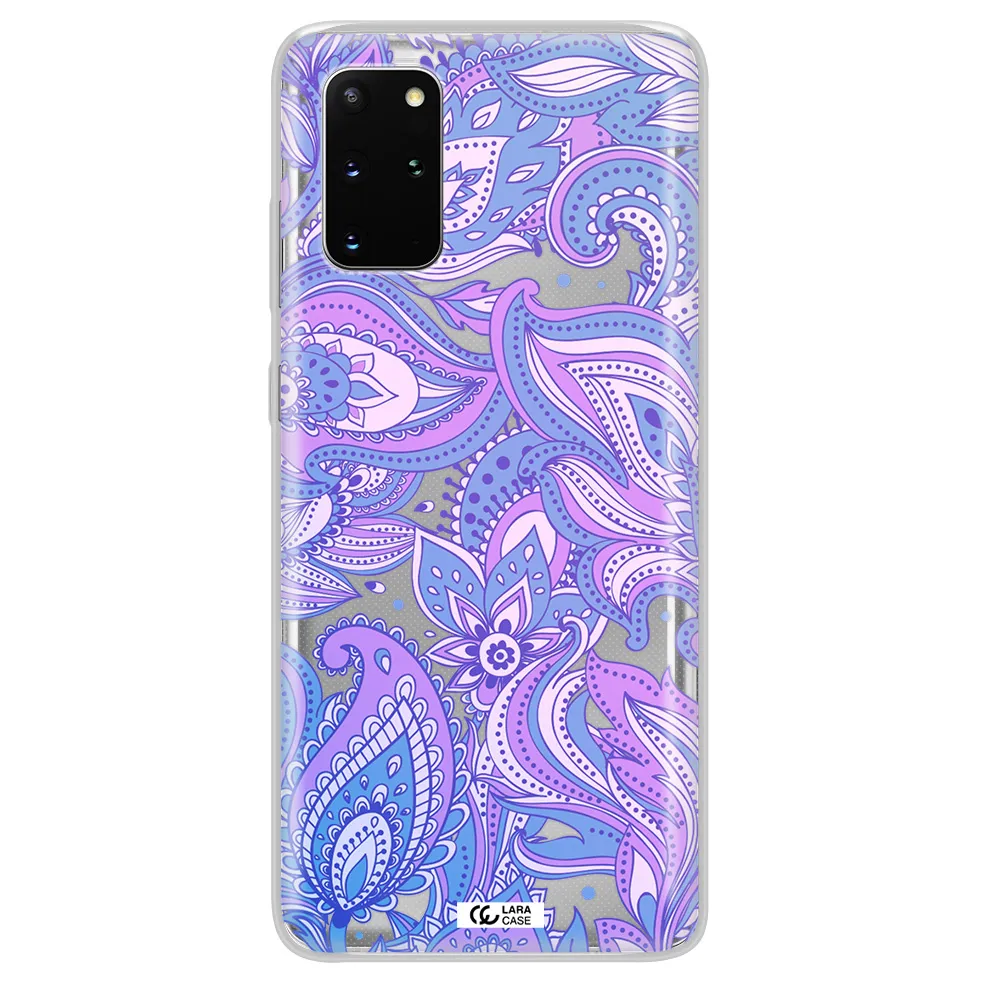 Purple Paisley Samsung S 20 Plus Clear TPU Case