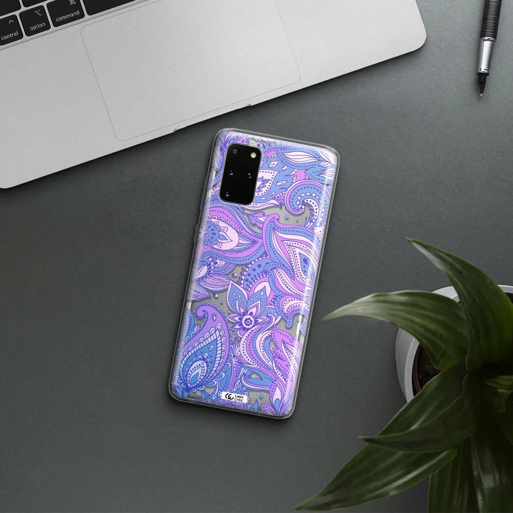 Purple Paisley Samsung S 20 Plus Clear TPU Case