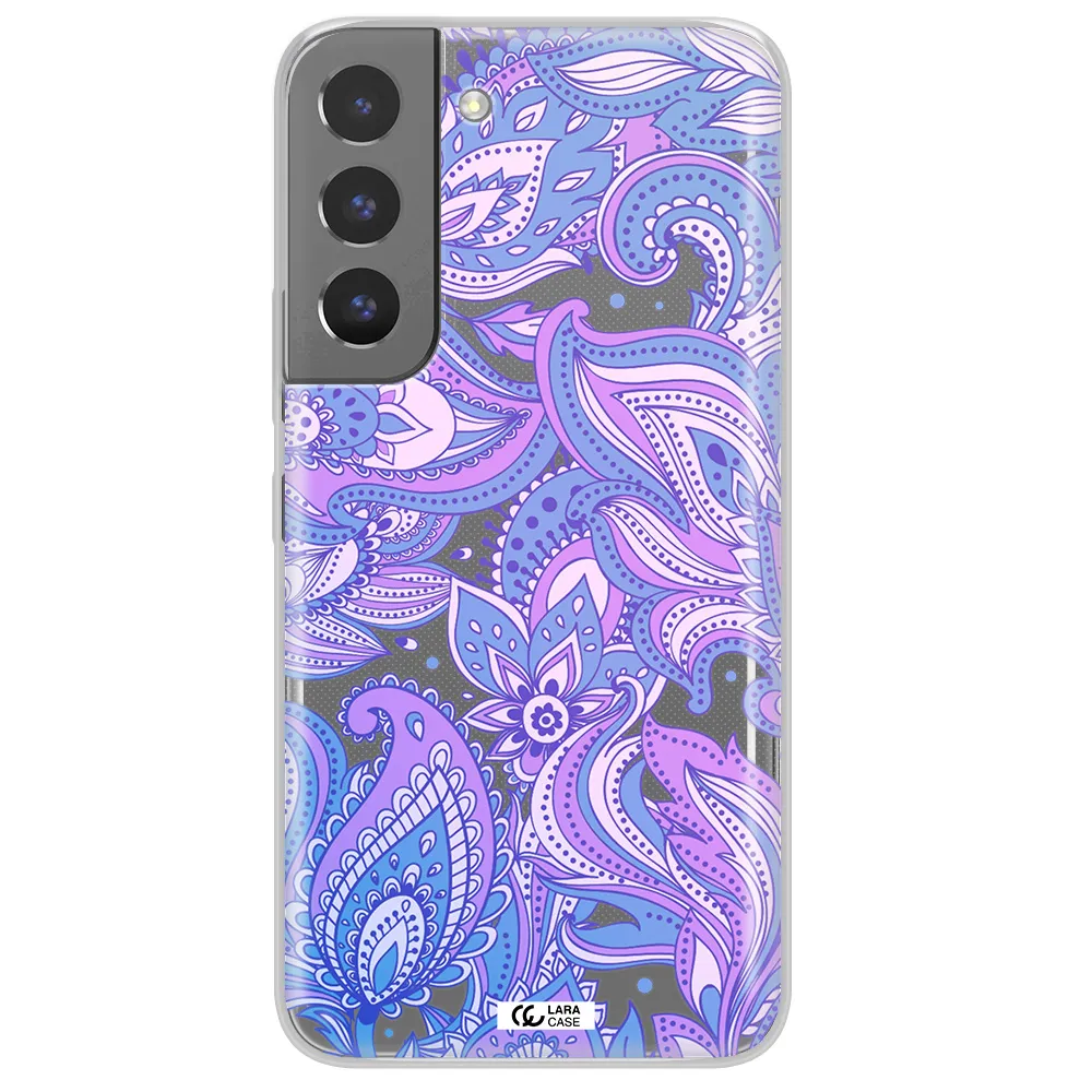 Purple Paisley Samsung S 22 Plus Clear TPU Case