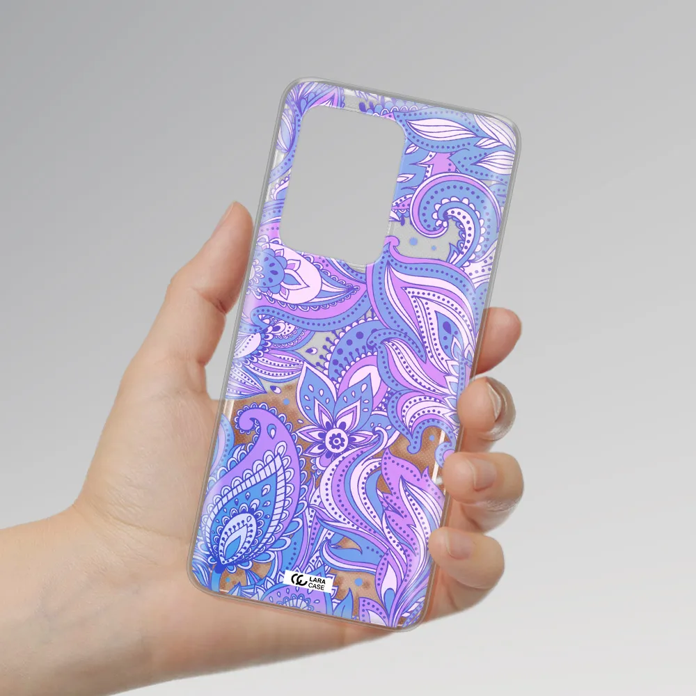 Purple Paisley Samsung S20 Ultra Clear TPU Case