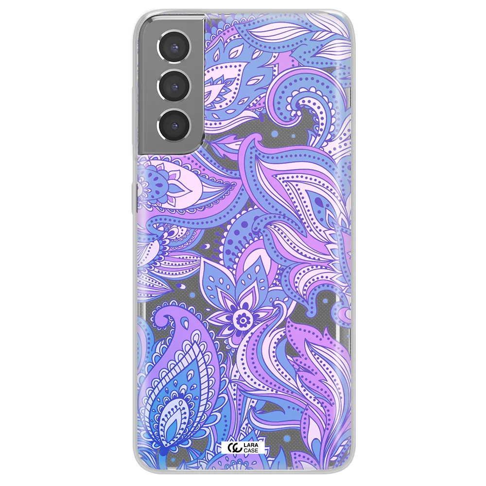 Purple Paisley Samsung S21 Clear TPU Case