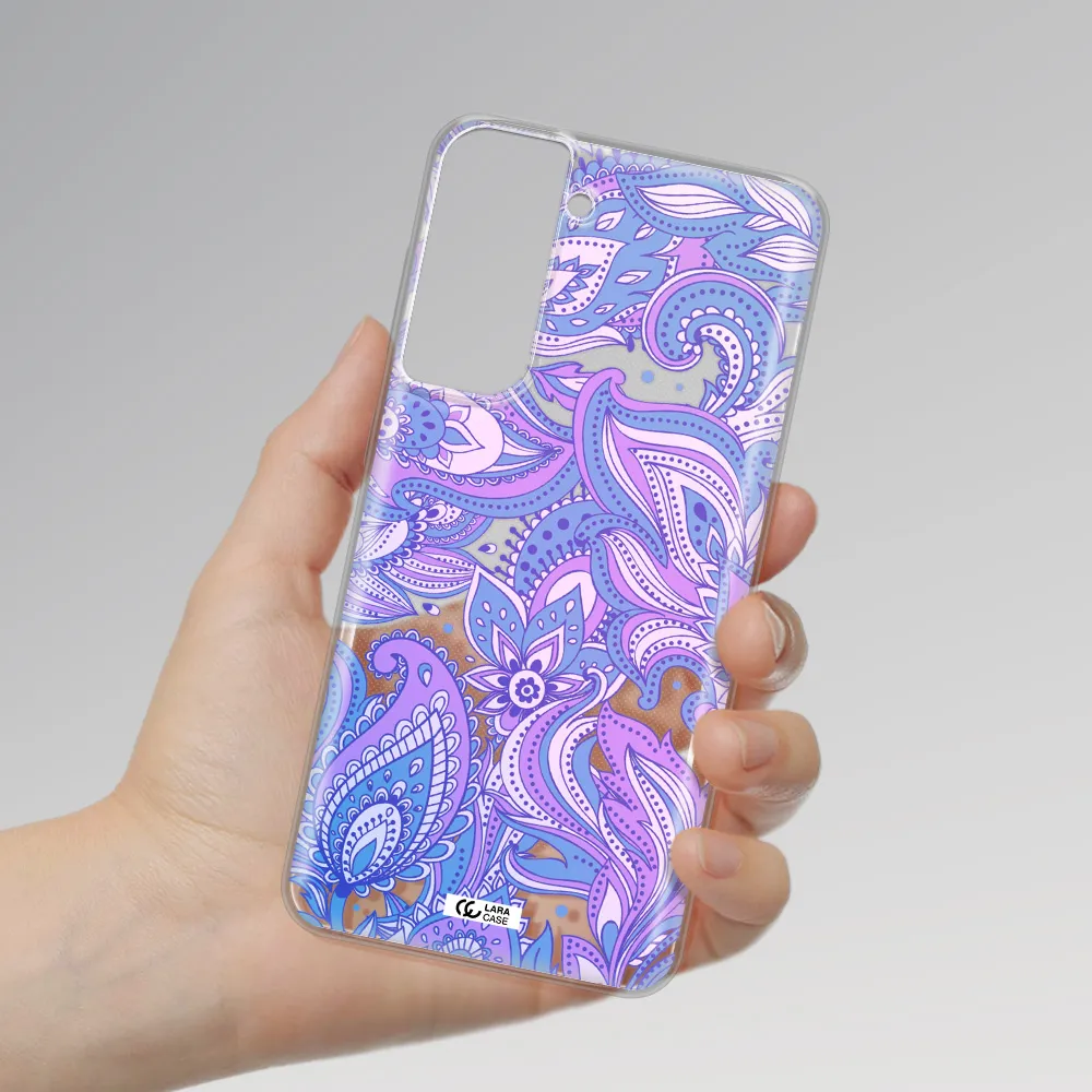 Purple Paisley Samsung S21 Fe Clear Tpu Case