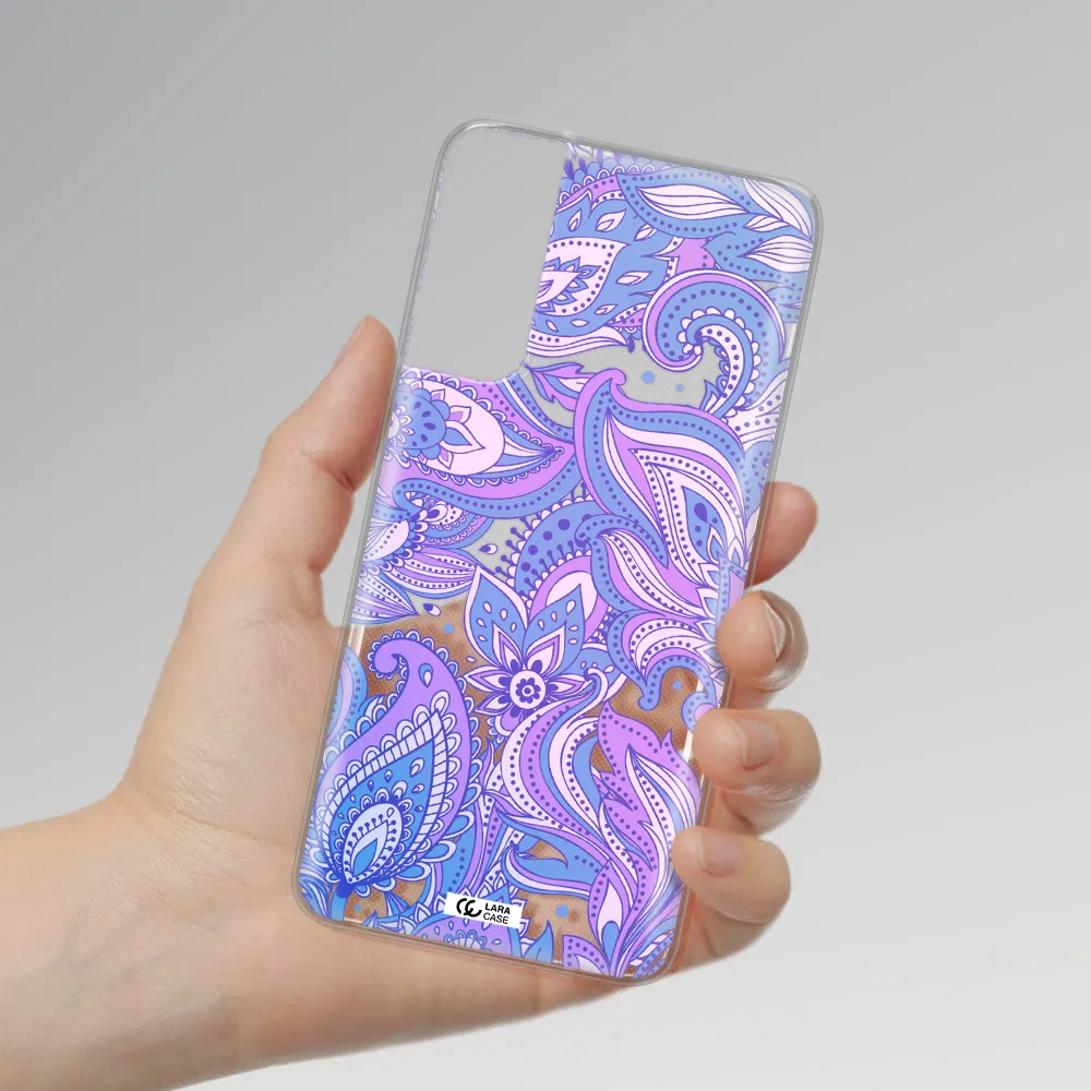 Purple Paisley Samsung S21 Plus Clear TPU Case