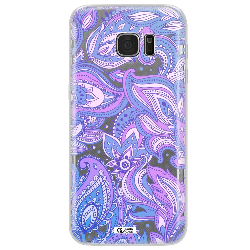 Purple Paisley Samsung S7 Edge Clear TPU Case