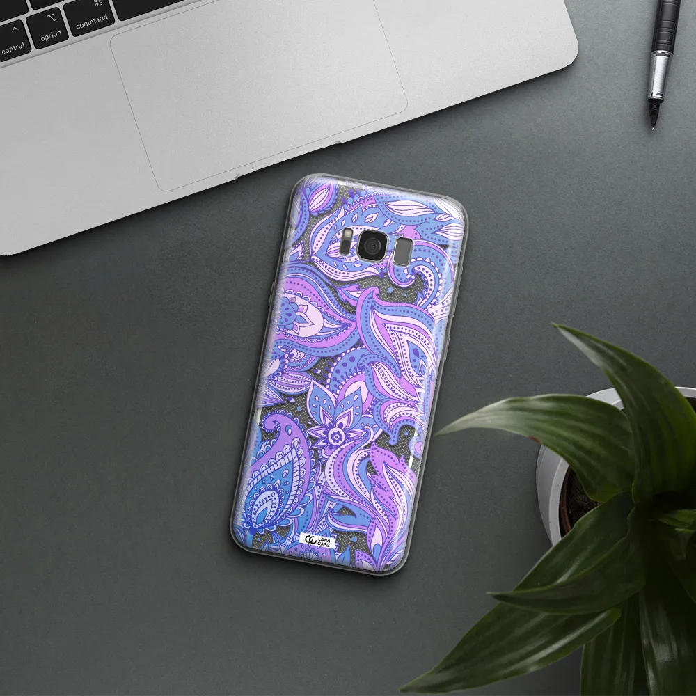 Purple Paisley Samsung S8 Clear TPU Case