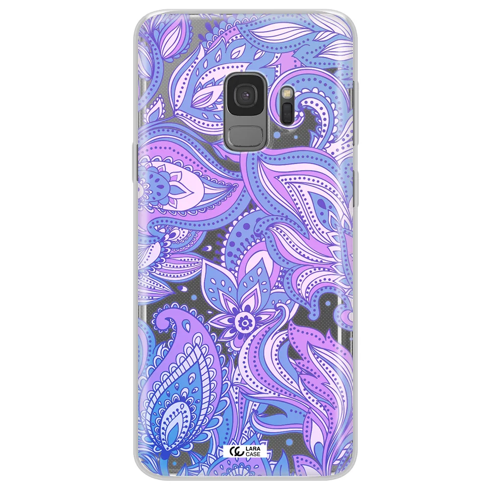 Purple Paisley Samsung S9 Clear TPU Case