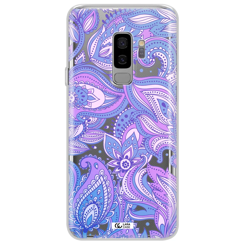 Purple Paisley Samsung S9 Plus Clear TPU Case