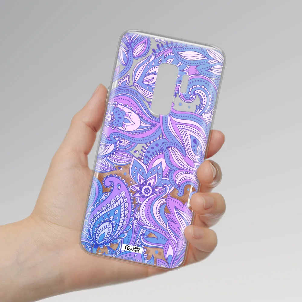 Purple Paisley Samsung S9 Plus Clear TPU Case