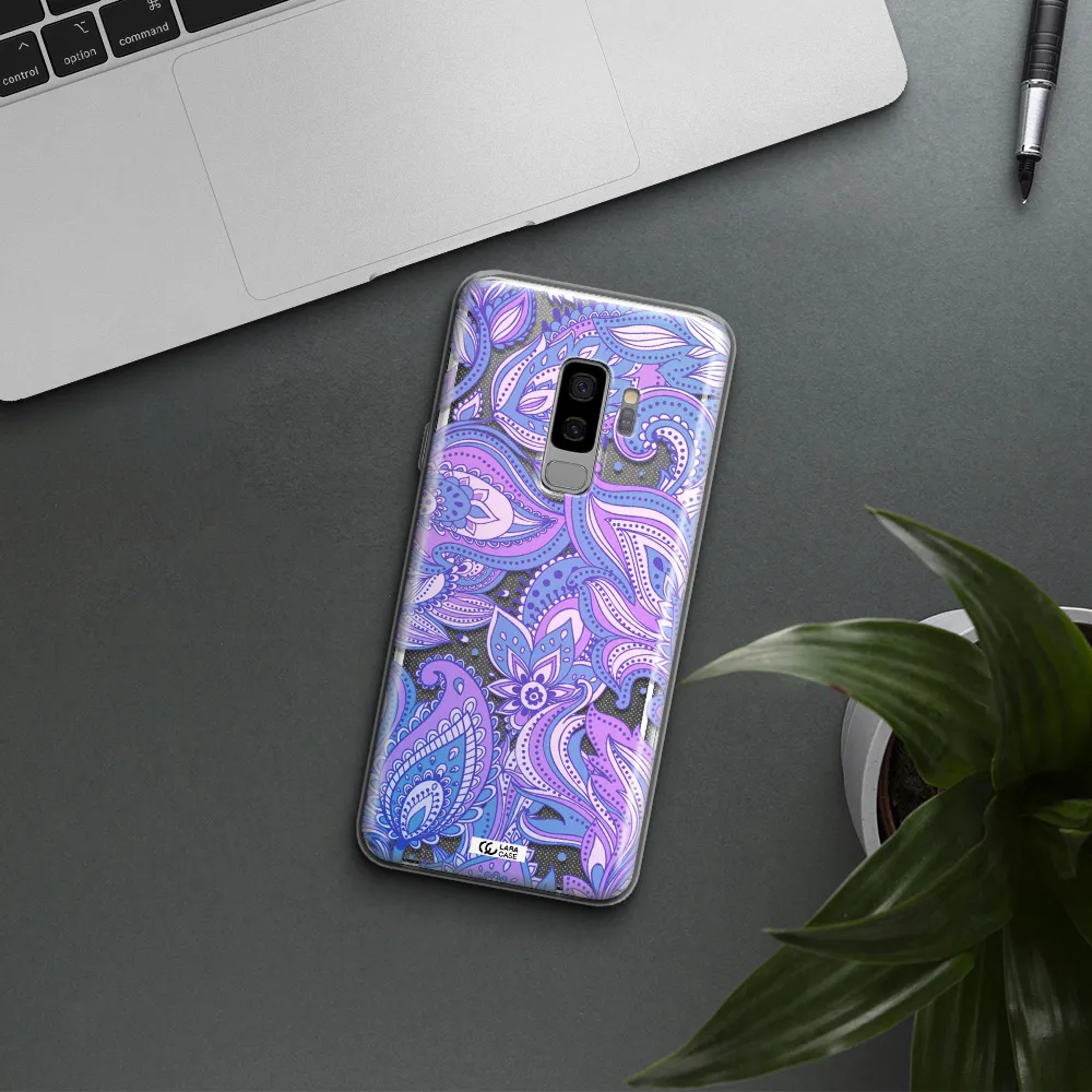 Purple Paisley Samsung S9 Plus Clear TPU Case