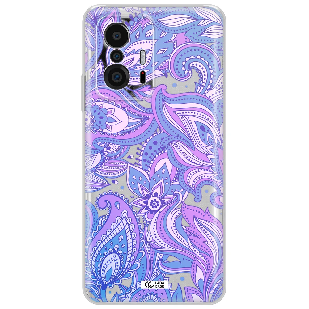 Purple Paisley Xiaomi 11T Clear Tpu Case