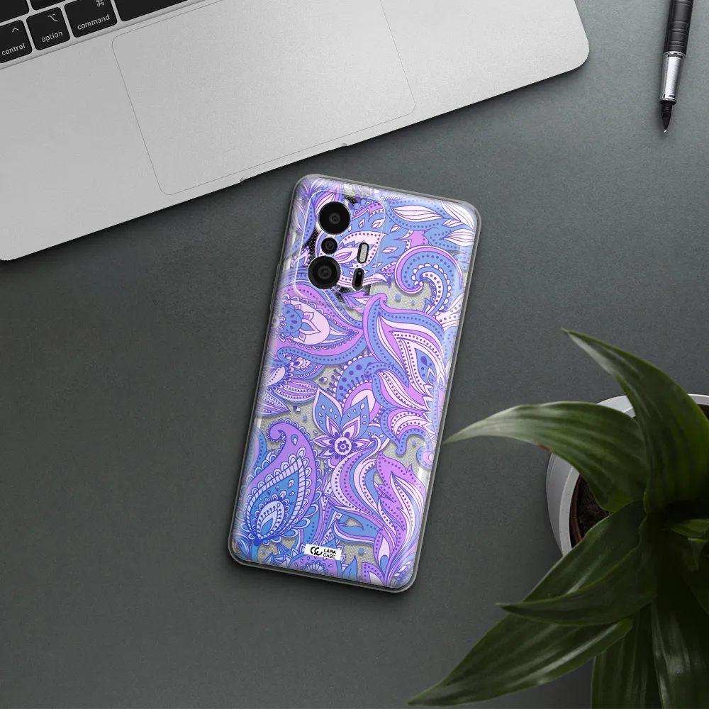 Purple Paisley Xiaomi 11T Pro Clear Tpu Case
