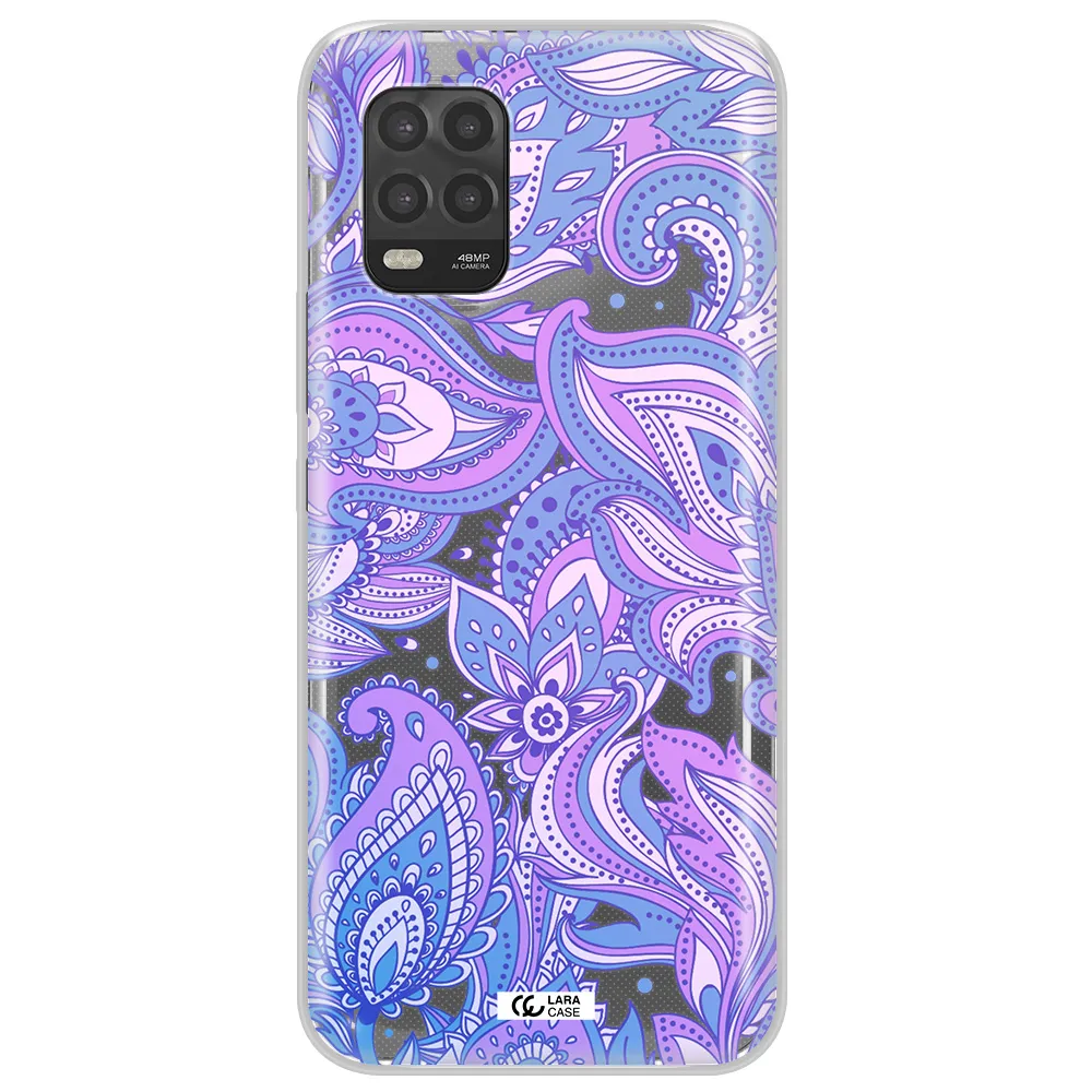 Purple Paisley Xiaomi Mi 10 Lite Clear TPU Case