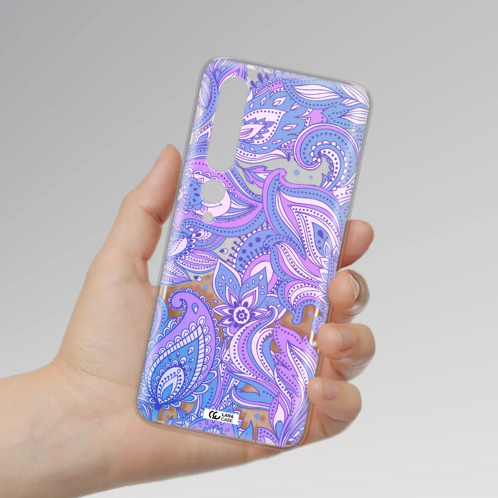 Purple Paisley Xiaomi Mi 10 Pro Clear TPU Case