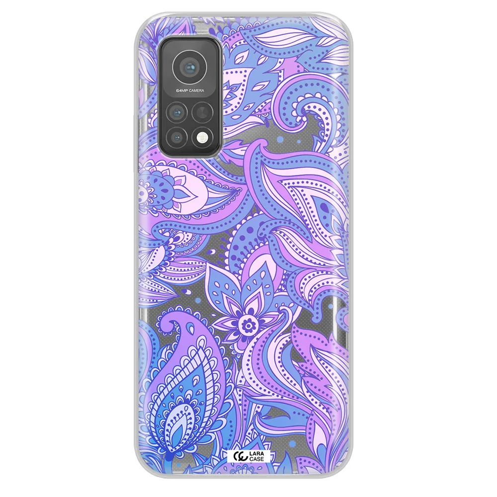 Purple Paisley Xiaomi Mi 10 T Pro Clear TPU Case