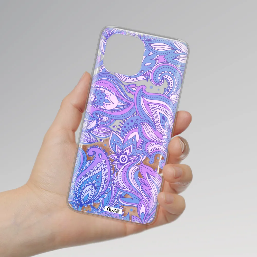 Purple Paisley Xiaomi Mi 11 Lite Clear TPU Case