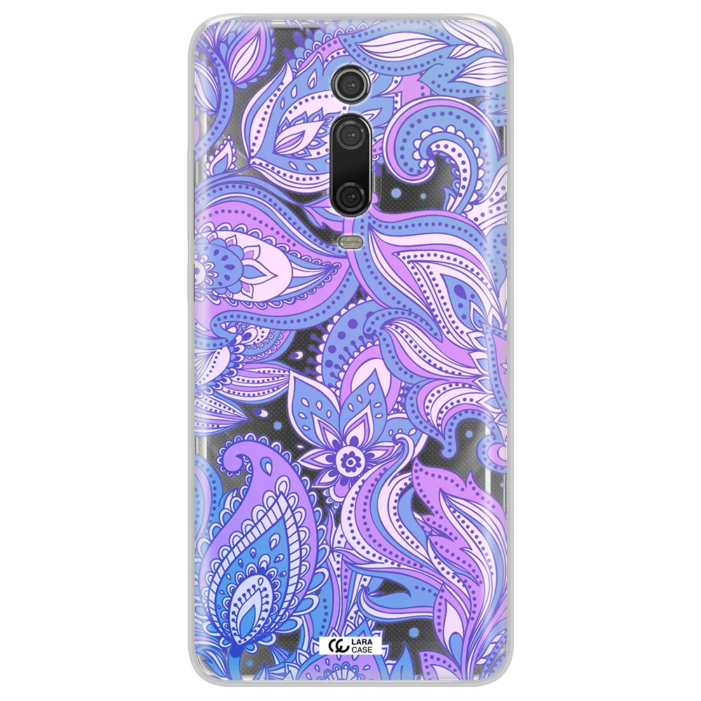 Purple Paisley Xiaomi Mi 9T Clear TPU Case