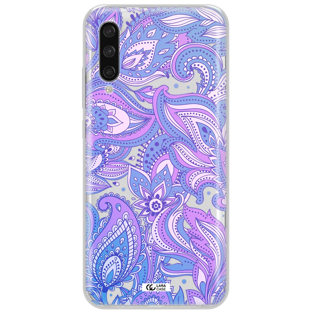 Purple Paisley Xiaomi Mi A3 Clear Tpu Case